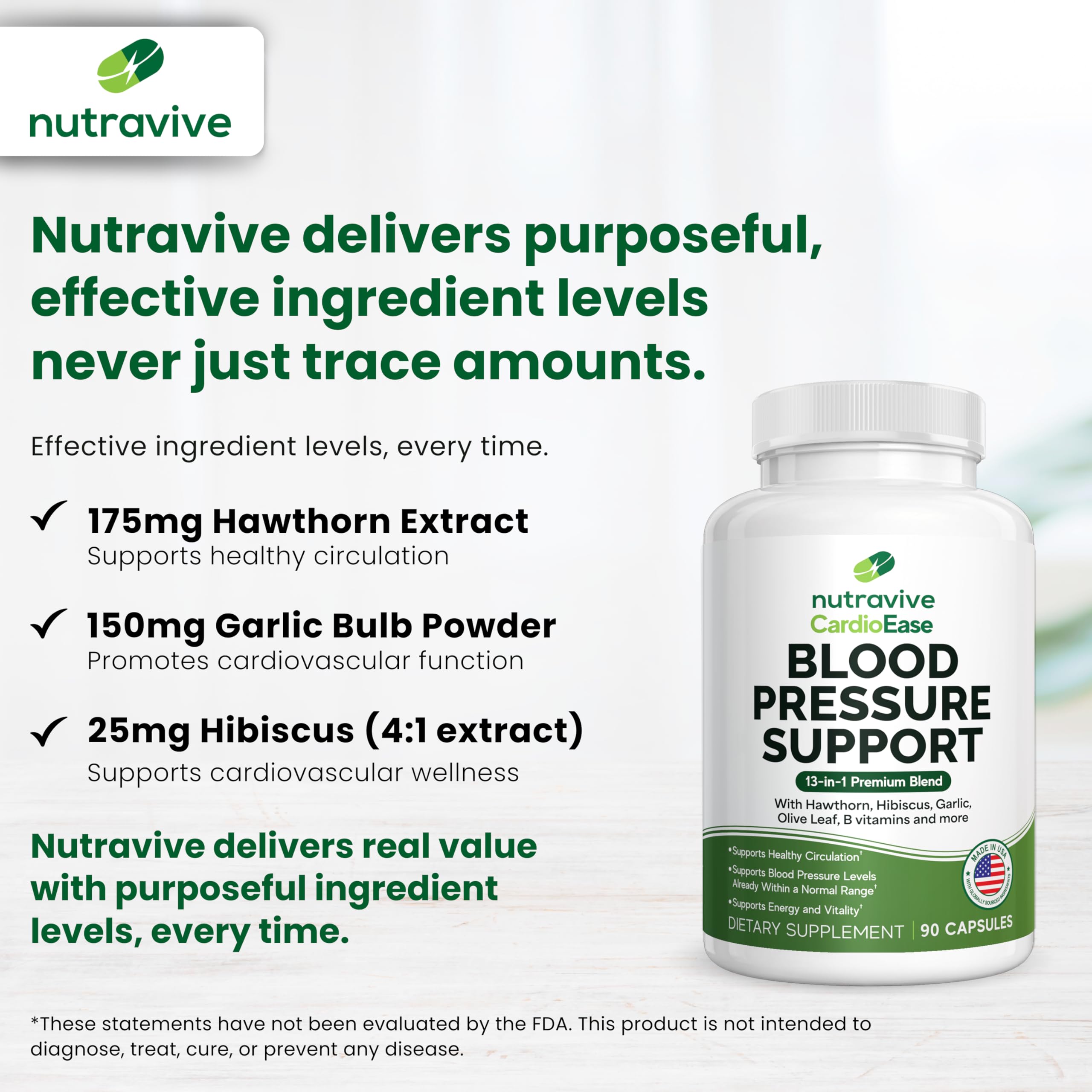 Nutravive Hawthorn Berry 13-in-1 Supplement ingredients list