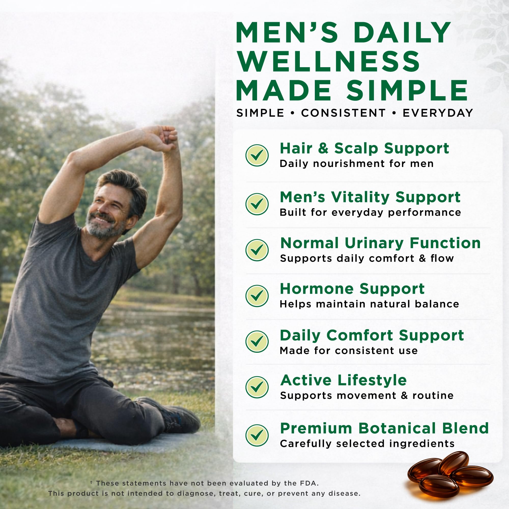 NutraVora Saw Palmetto & Pumpkin Seed Oil Softgels close-up of softgels