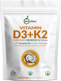 NutraVora Vitamin D3 + K2 Softgels 300 count front view
