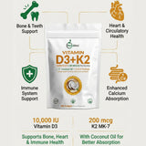 NutraVora Vitamin D3 + K2 Softgels bottle with label