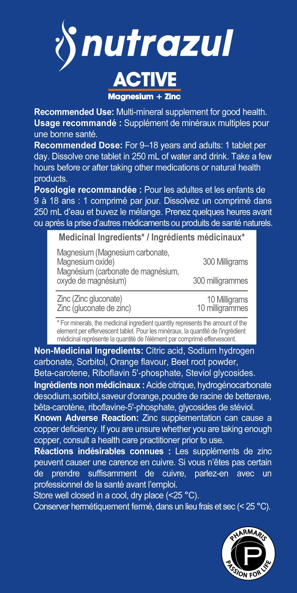 nutrazul Magnesium Effervescent Tablets in a glass of water