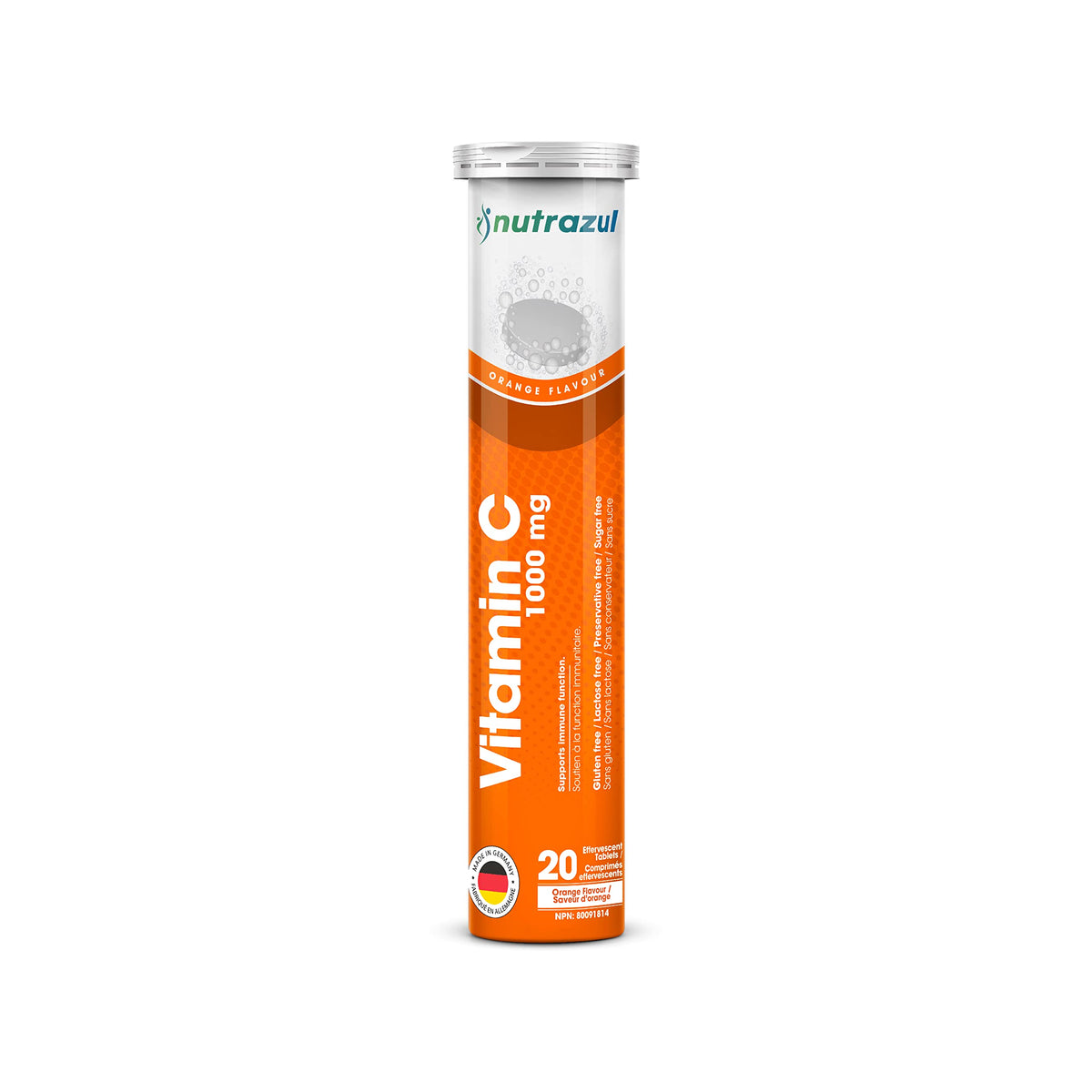 nutrazul Vitamin C 1000mg effervescent tablets front view