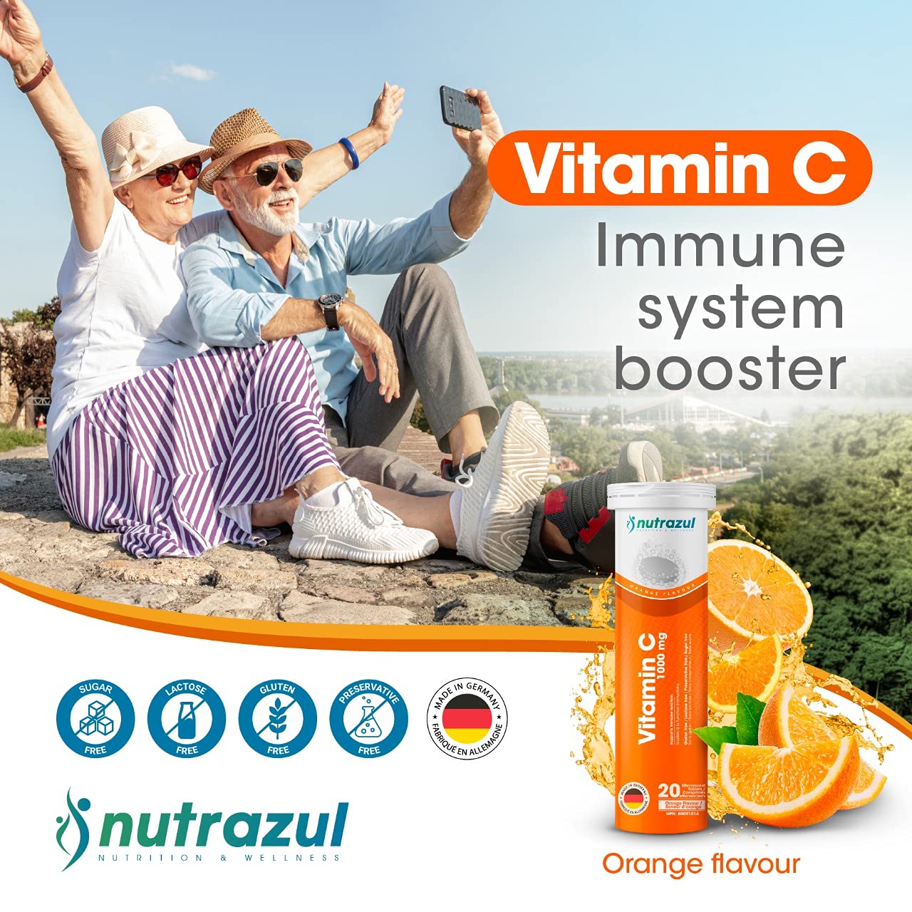 nutrazul Vitamin C 1000mg effervescent tablets packaging