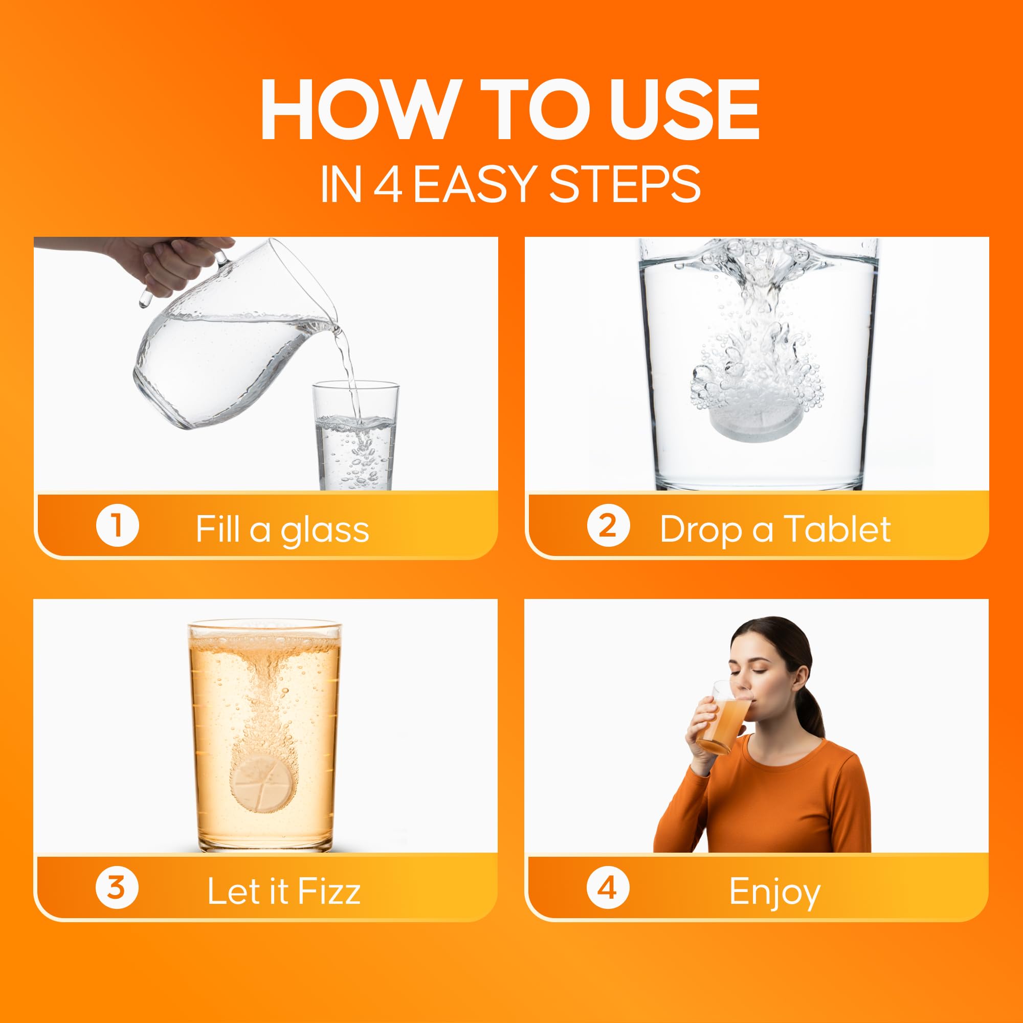 nutrazul Vitamin C effervescent tablets with a refreshing drink