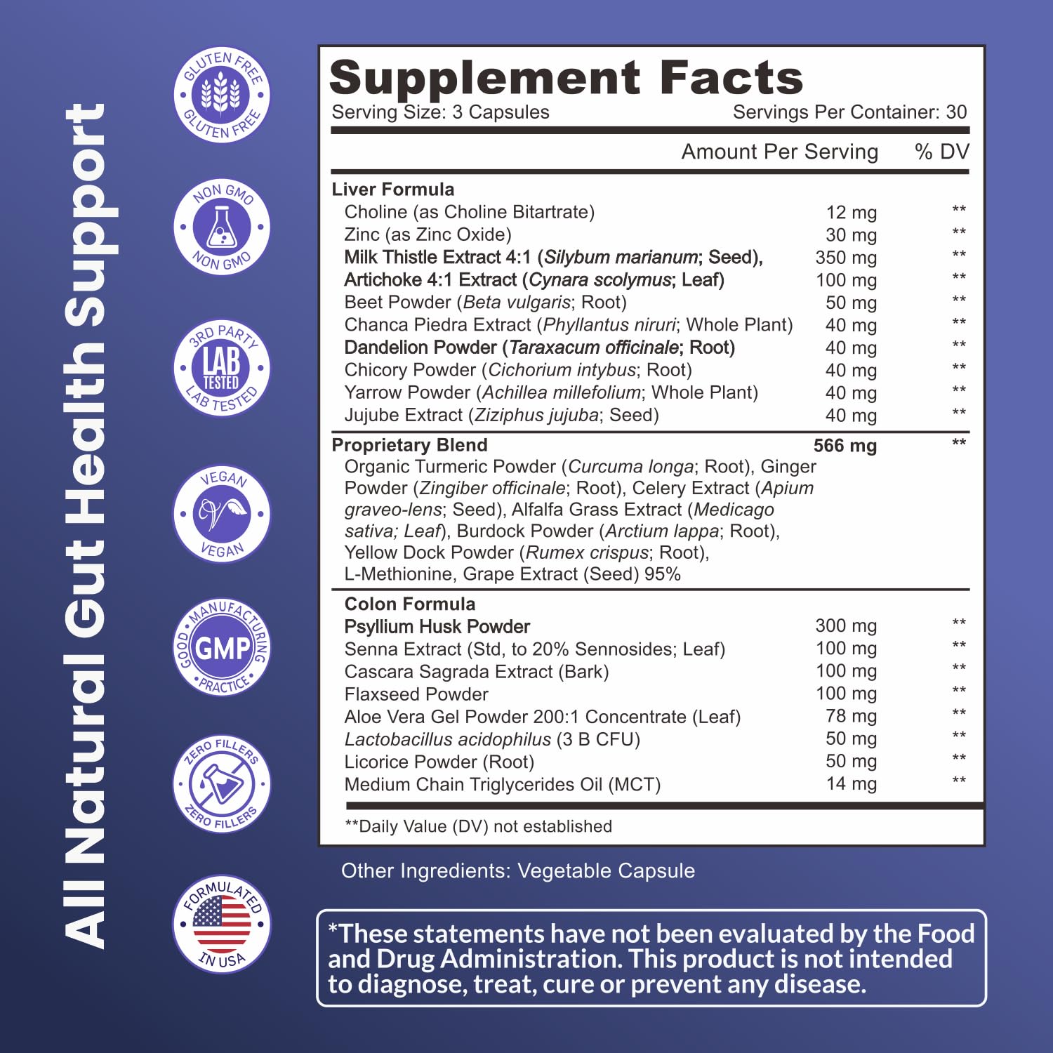 Nutreb Milk Thistle supplement ingredients list