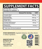 NutreeVit Organic Ashwagandha Turmeric Ginger Supplement capsules close-up