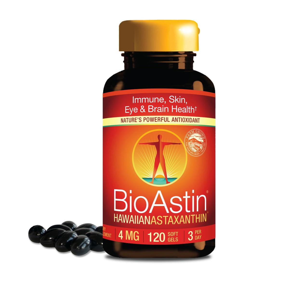 Nutrex Hawaii Astaxanthin supplement front view, 116g packaging