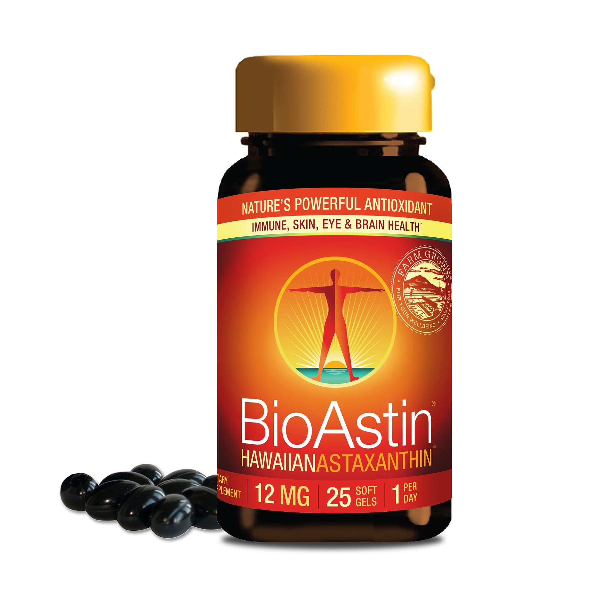 Nutrex Hawaii Astaxanthin supplement front view with packaging