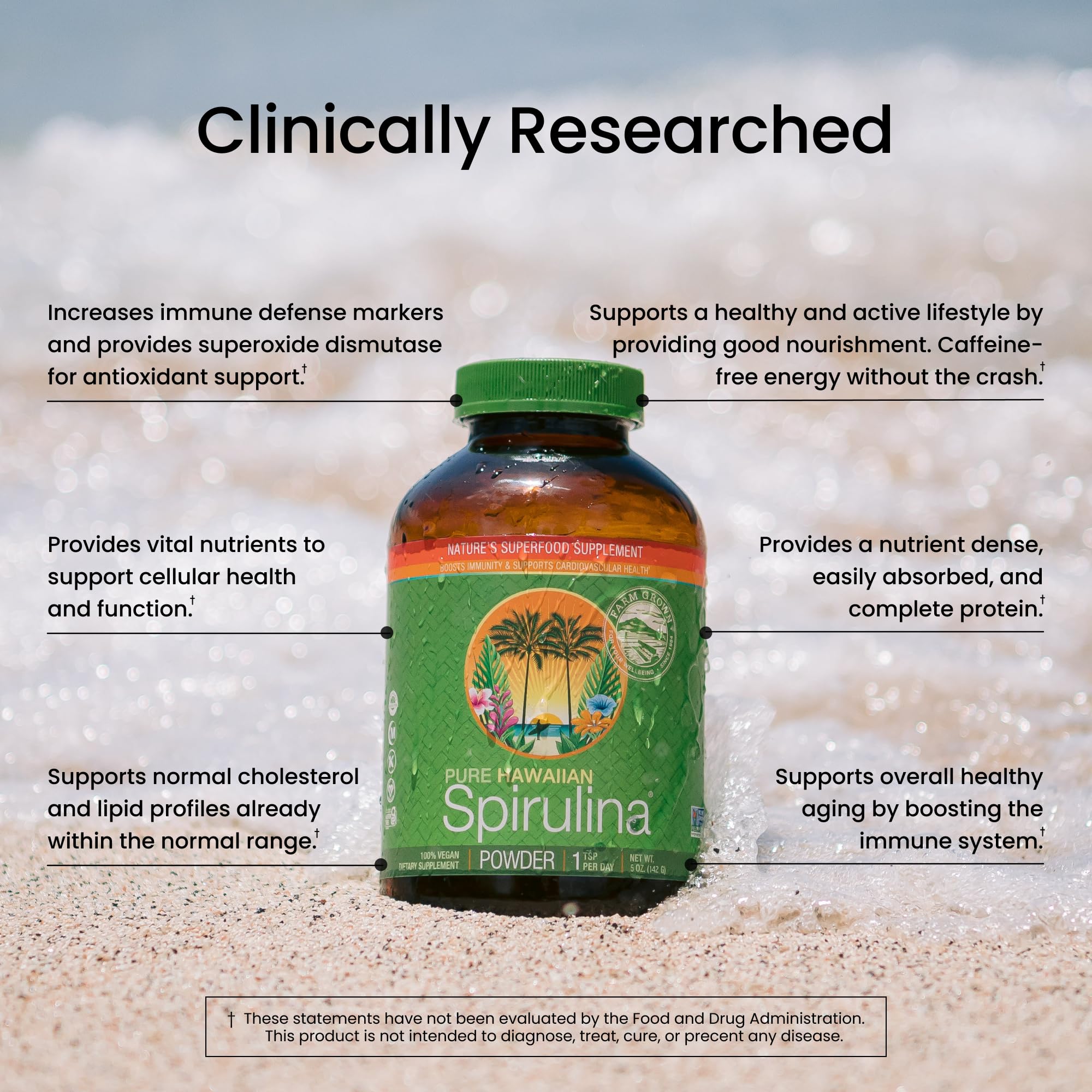 Nutrex Hawaii Spirulina Powder in a smoothie