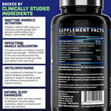 Nutrex Research Anabol Nighttime supplement packaging on a wooden table