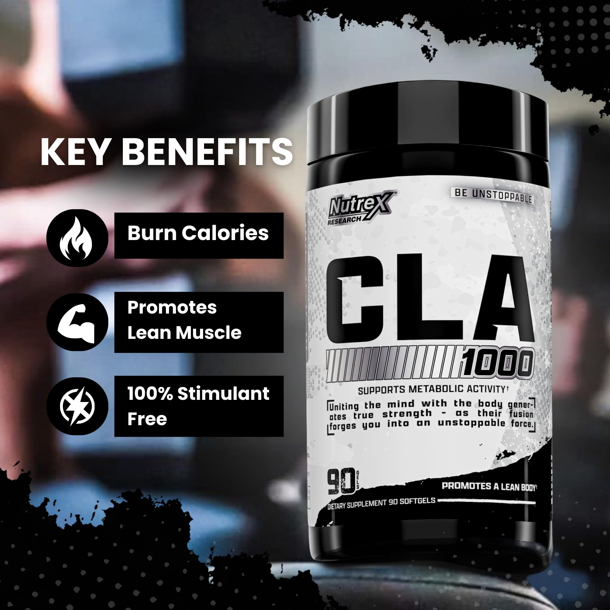 Nutrex Research CLA bottle with cap off