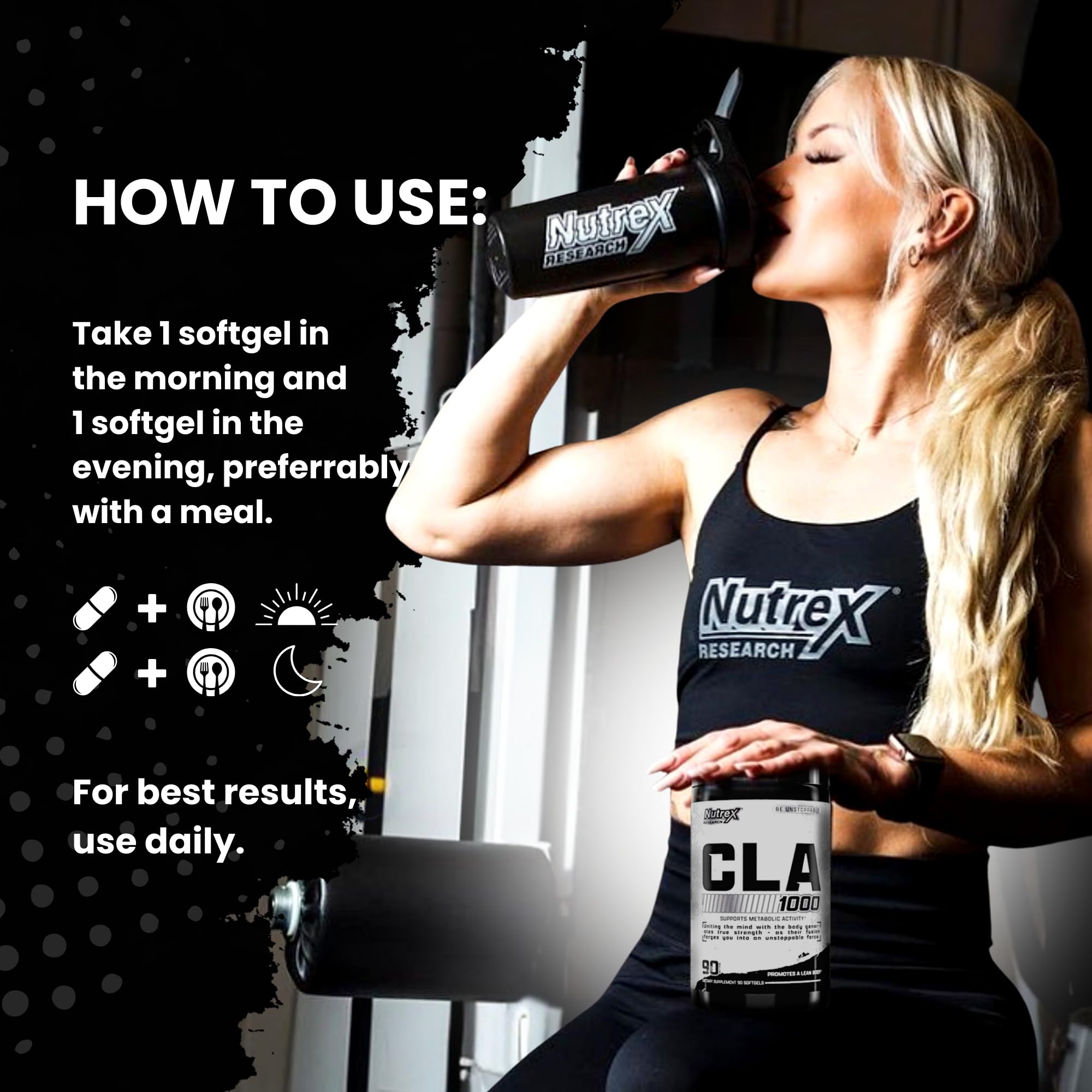 Nutrex Research CLA soft gels lifestyle scene