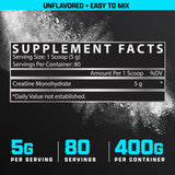 Nutrex Research Creatine Monohydrate 400g powder nutritional information