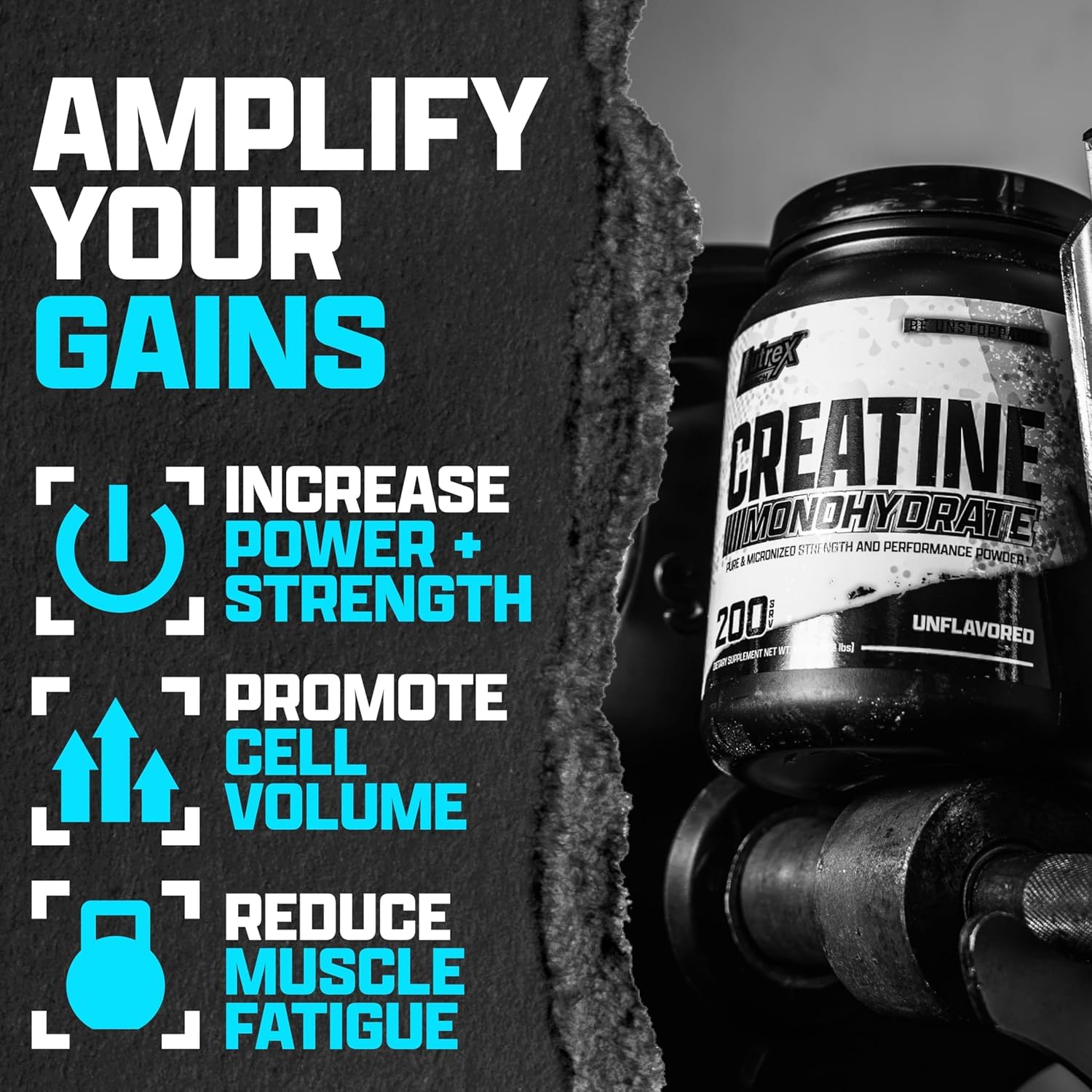 Nutrex Research Creatine Monohydrate 400g powder packaging