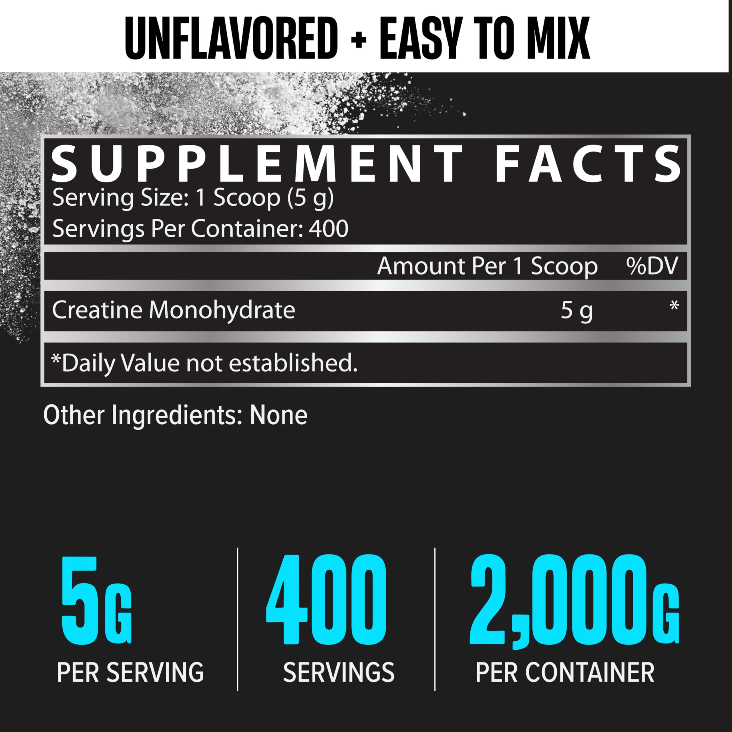Nutrex Research Creatine Monohydrate 5g close-up of powder