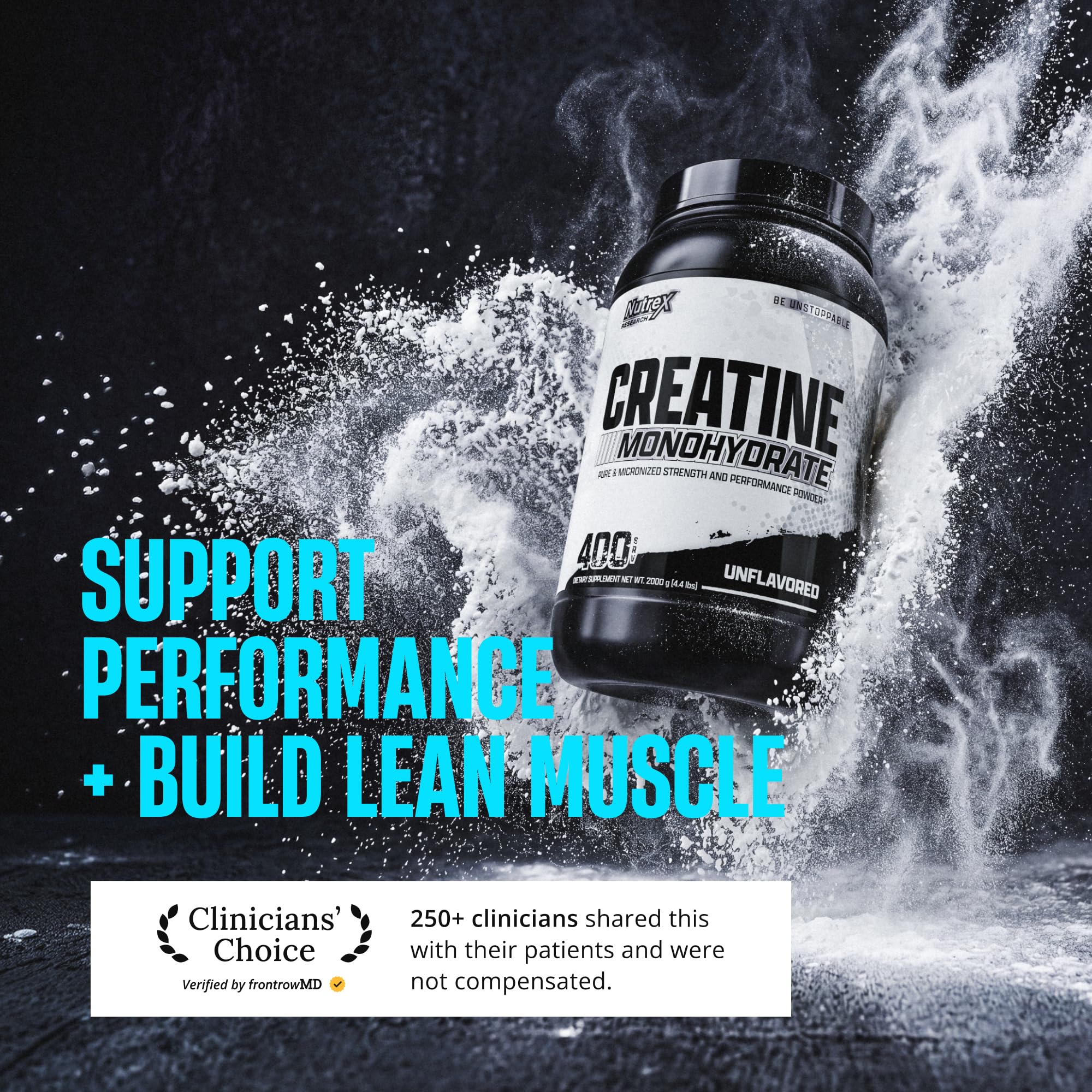 Nutrex Research Creatine Monohydrate 5g serving scoop