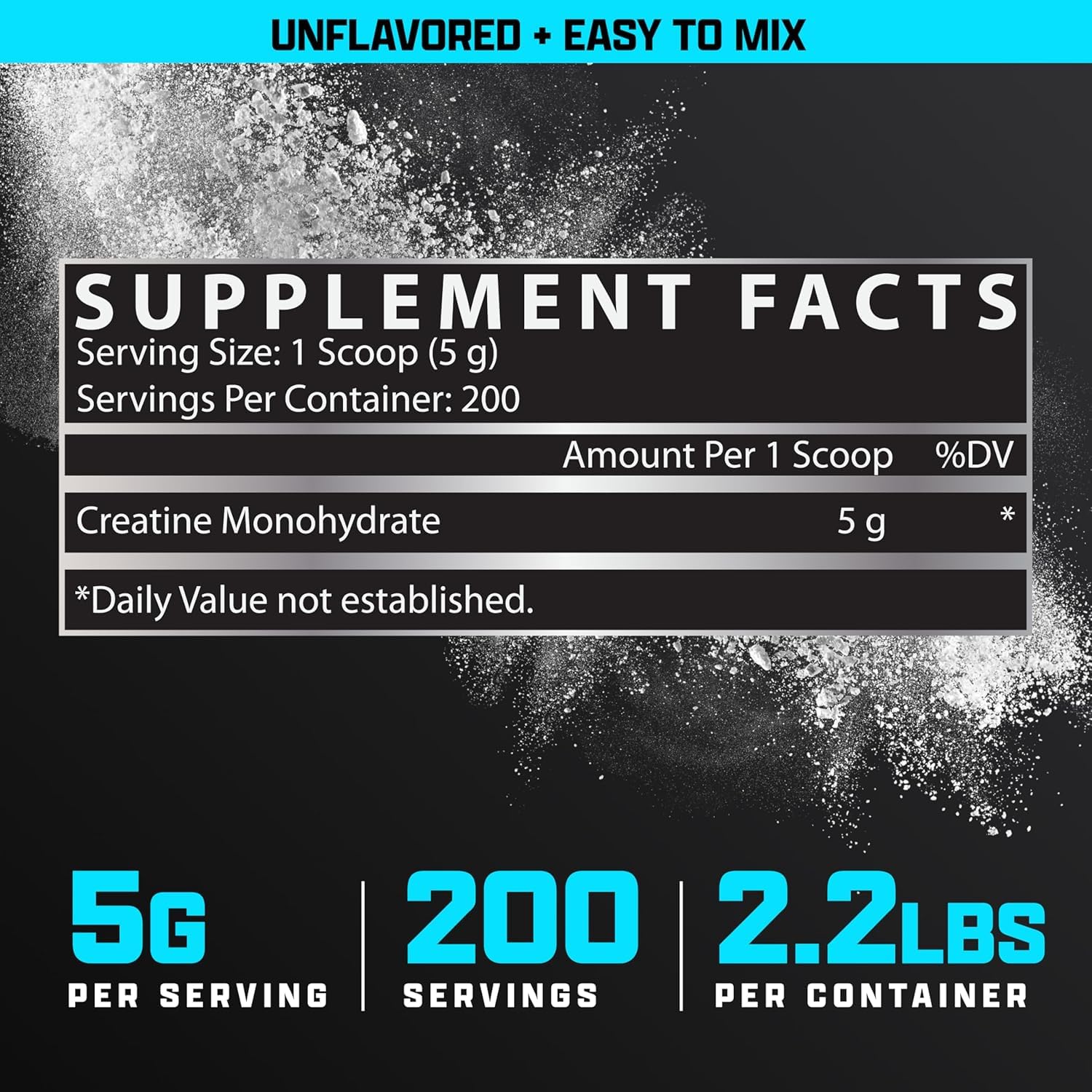 Nutrex Research Creatine Monohydrate packaging details