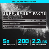 Nutrex Research Creatine Monohydrate packaging details