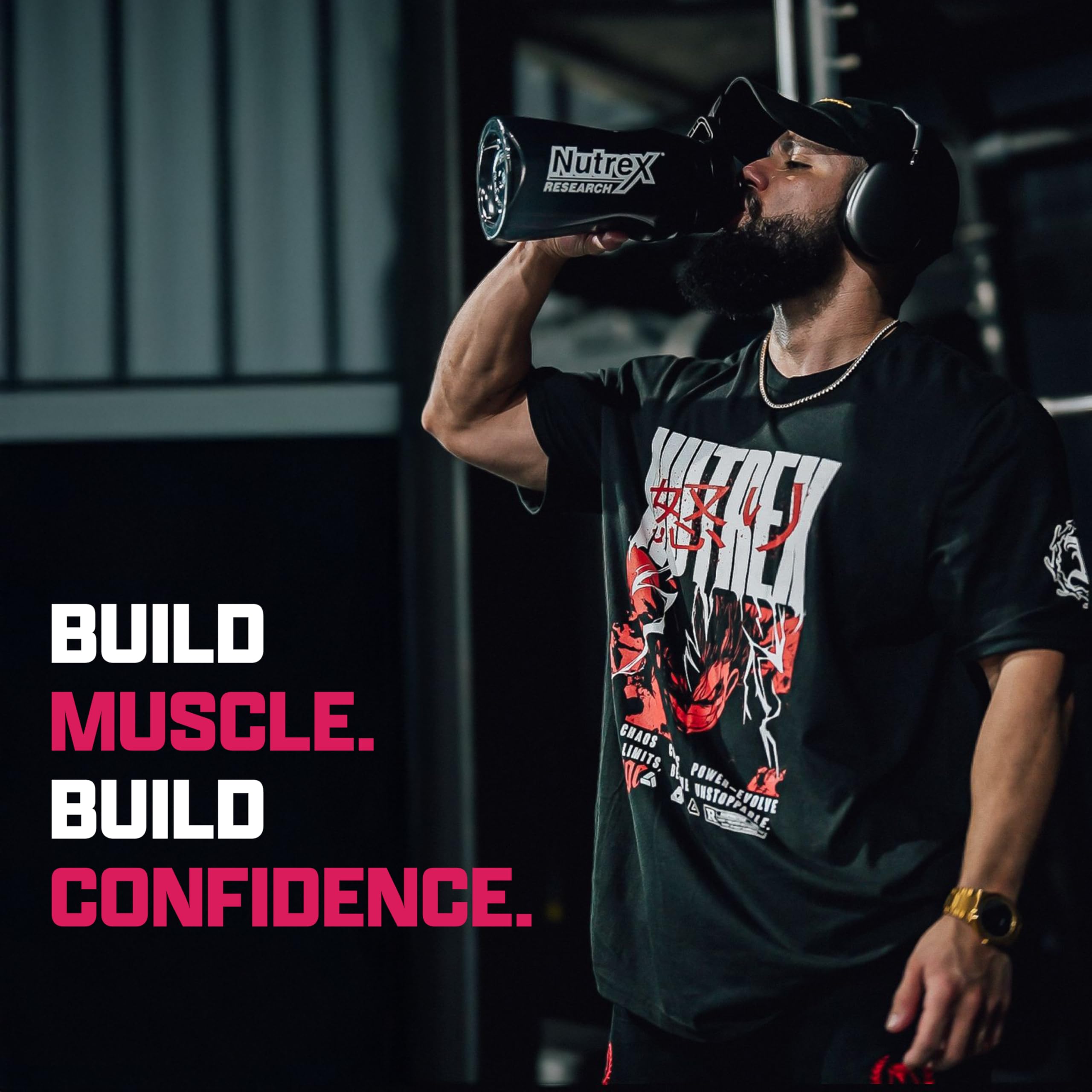 Nutrex Research Creatine Monohydrate Powder 85g mixed in a glass