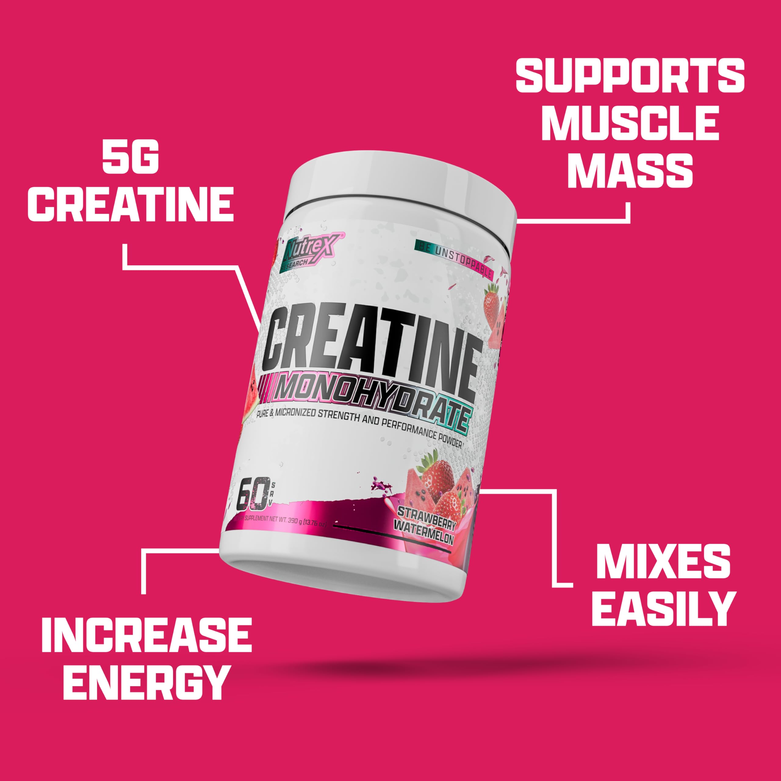 Nutrex Research Creatine Monohydrate Powder 85g packaging