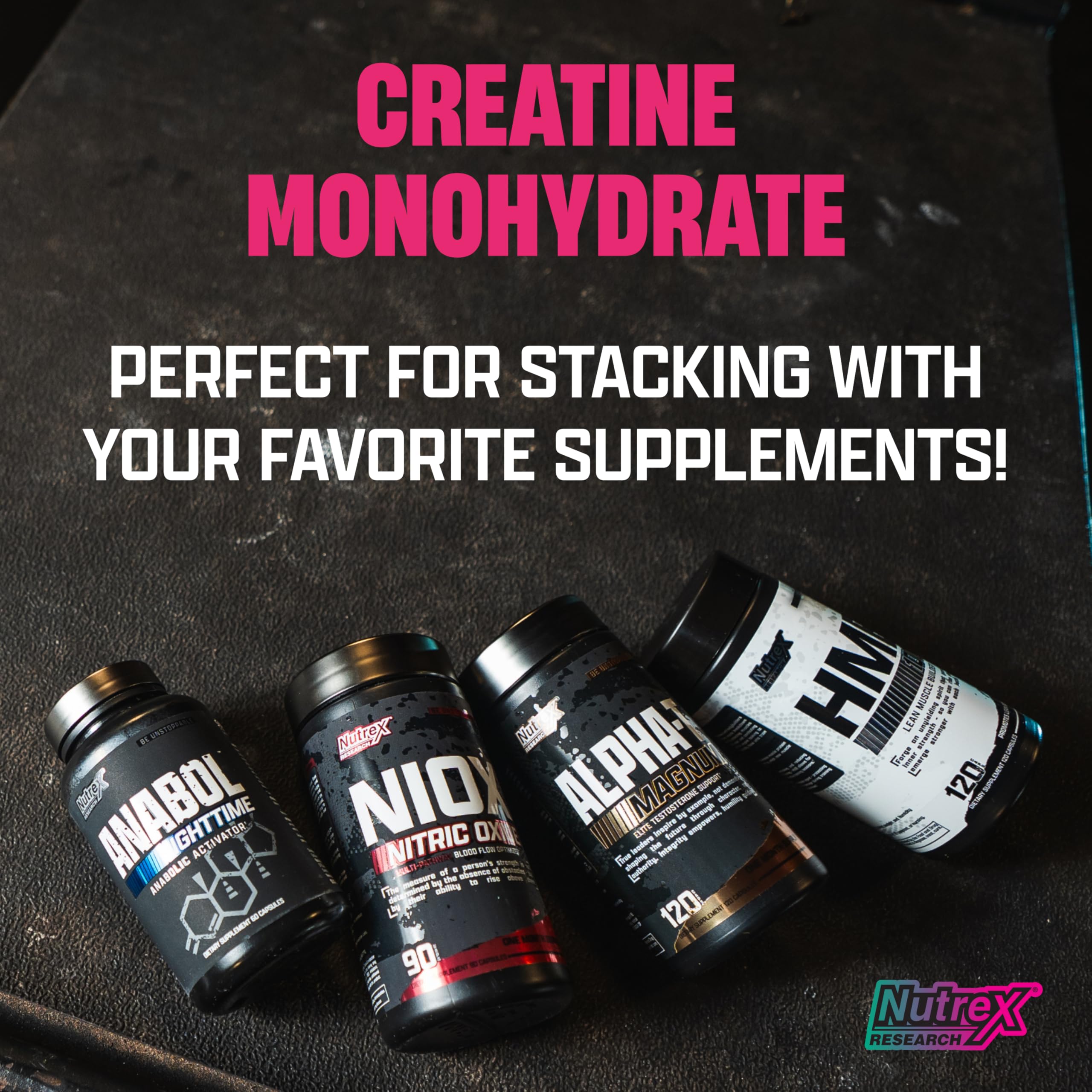 Nutrex Research Creatine Monohydrate Powder 85g side view