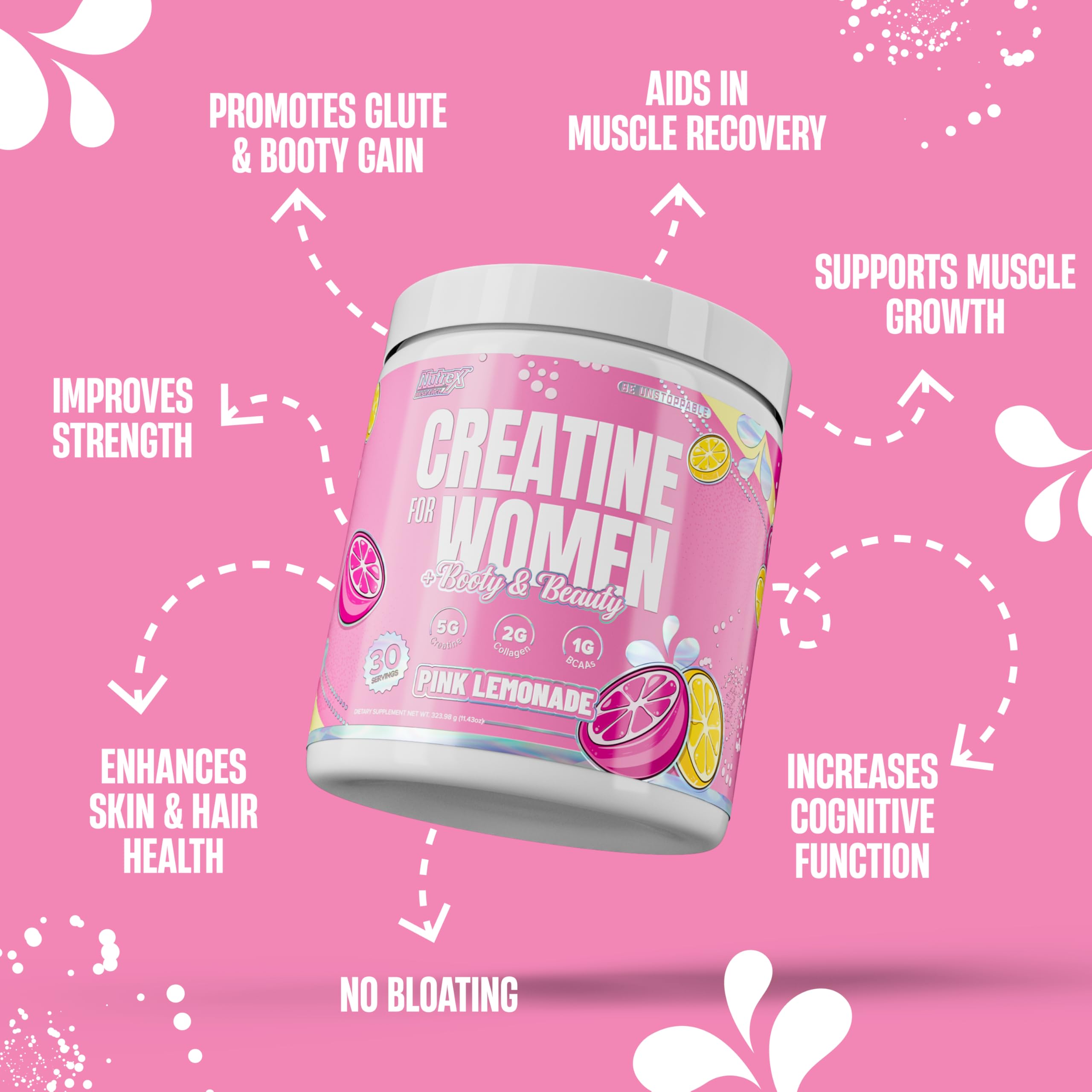 Nutrex Research Creatine Monohydrate Powder scoop with powder