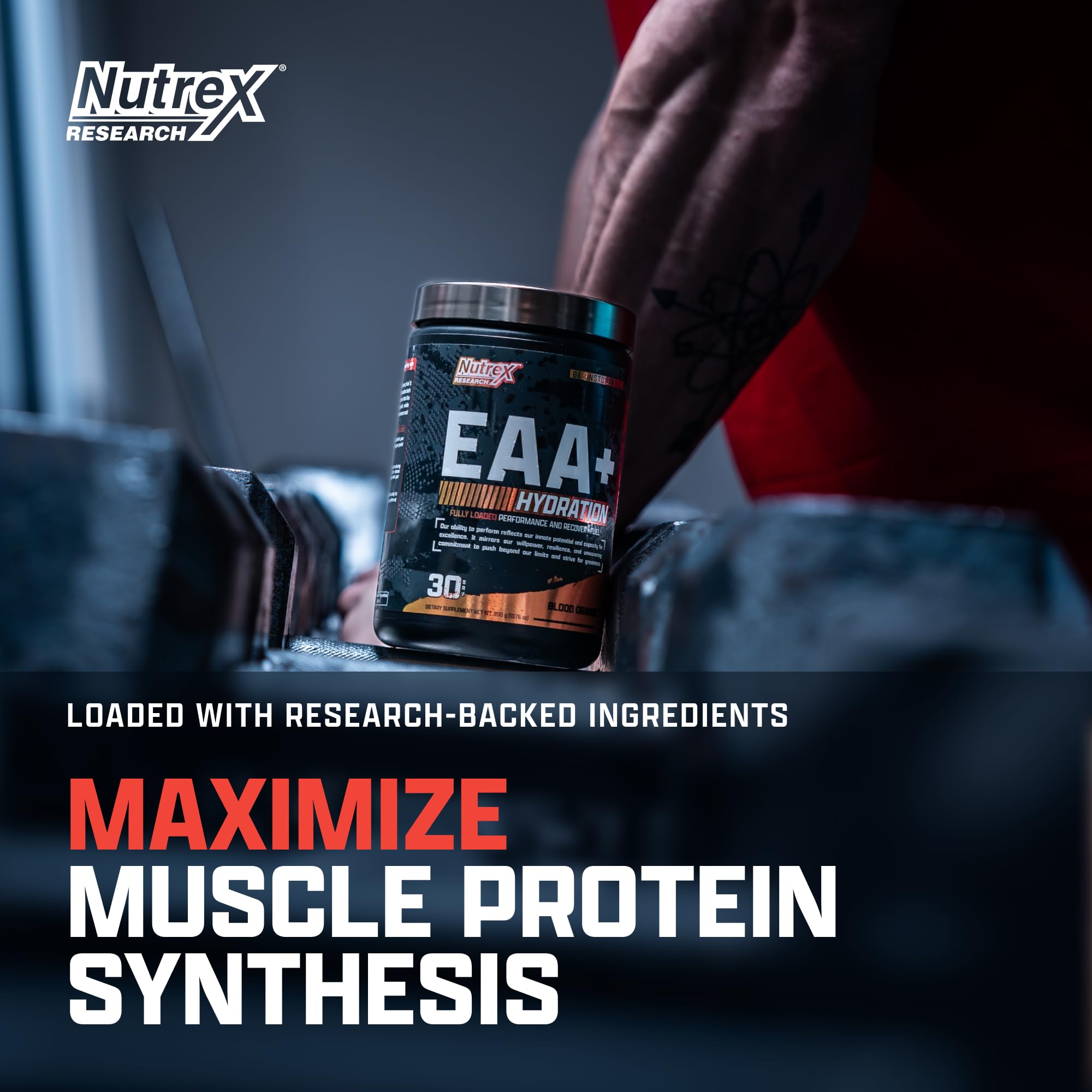 Nutrex Research EAA Supplement 390g back view