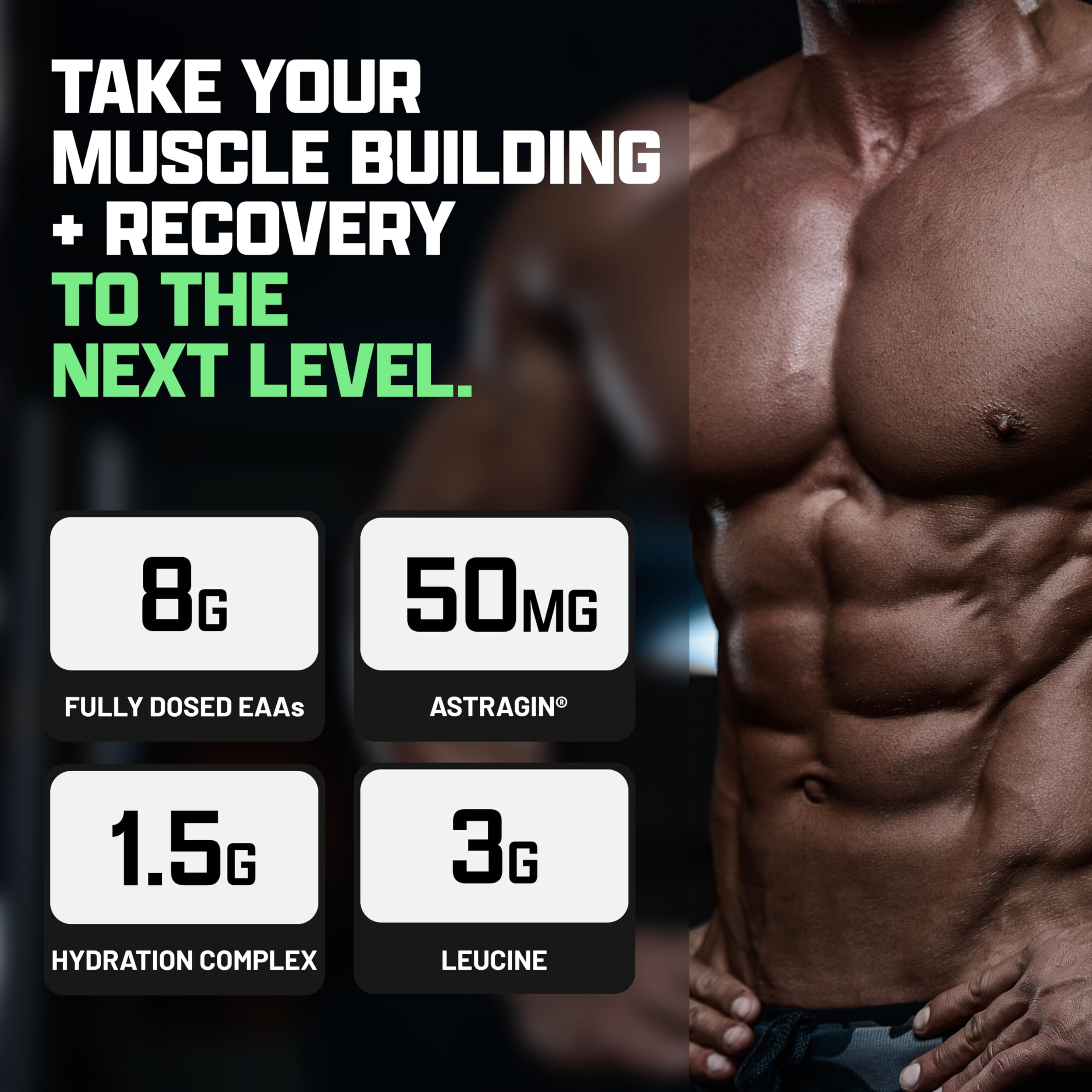 Nutrex Research EAA Supplement 390g scoop and powder