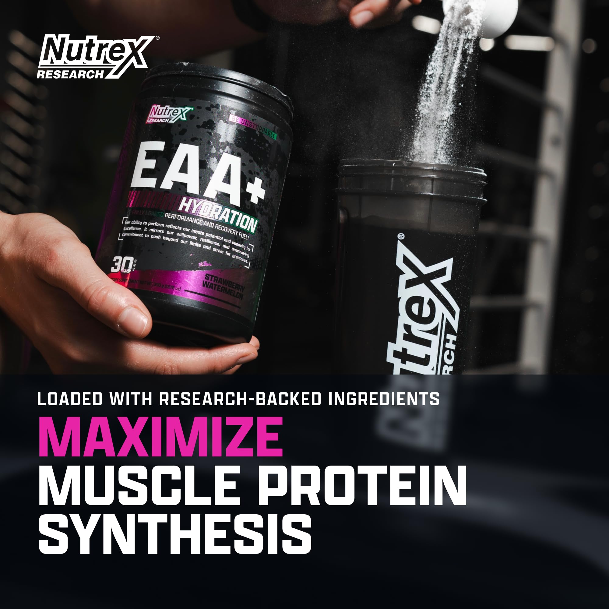 Nutrex Research EAA Supplement 390g side view