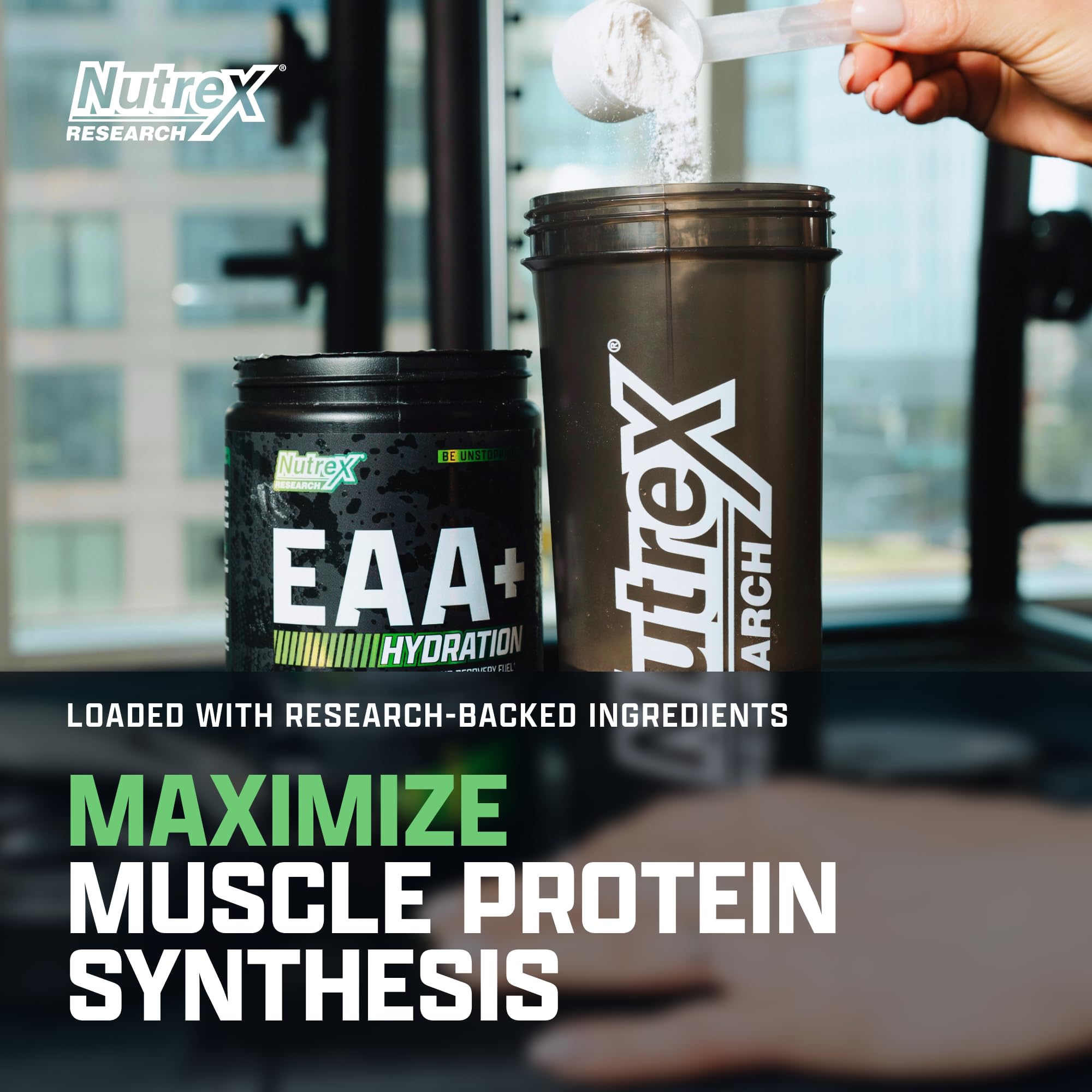 Nutrex Research EAA Supplement 391g back view