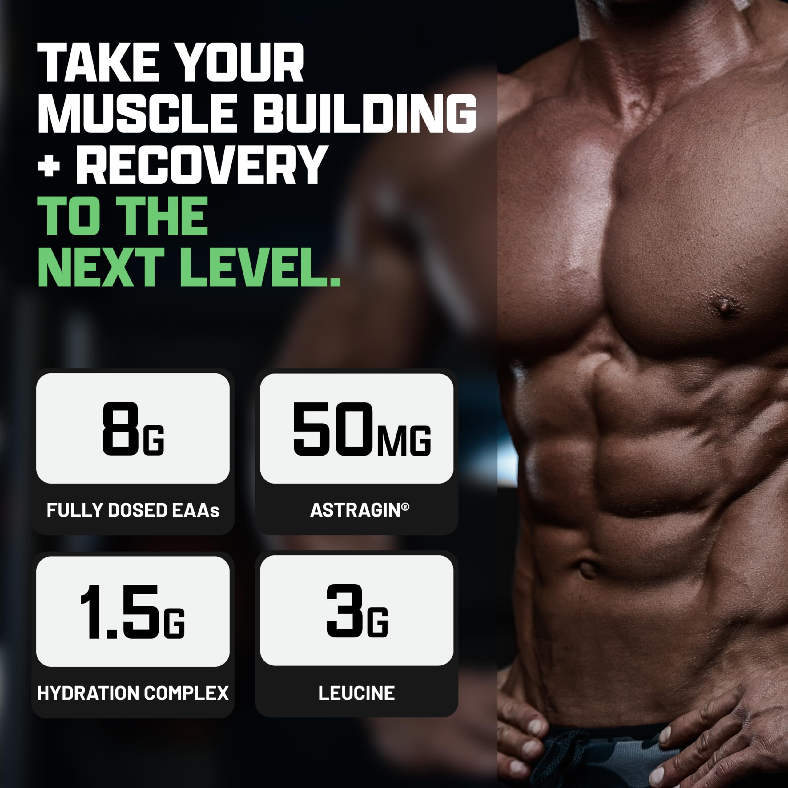 Nutrex Research EAA Supplement 391g with scoop