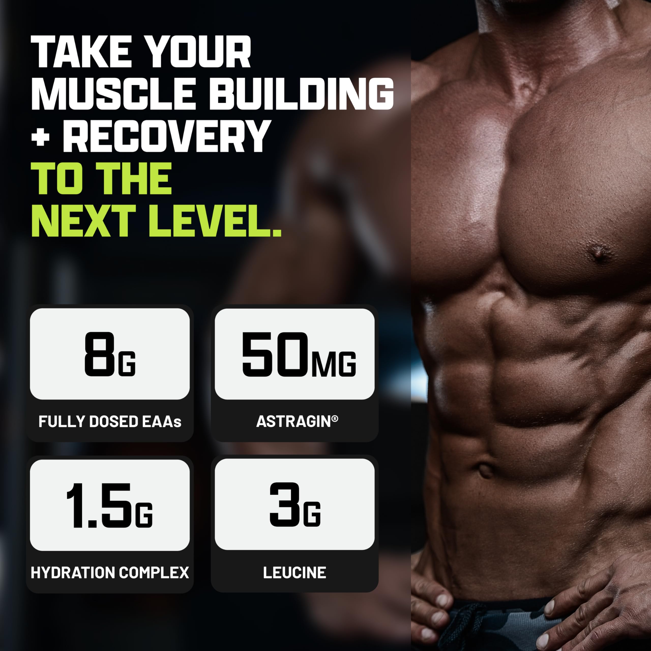 Nutrex Research EAA Supplement in a lifestyle scene during workout