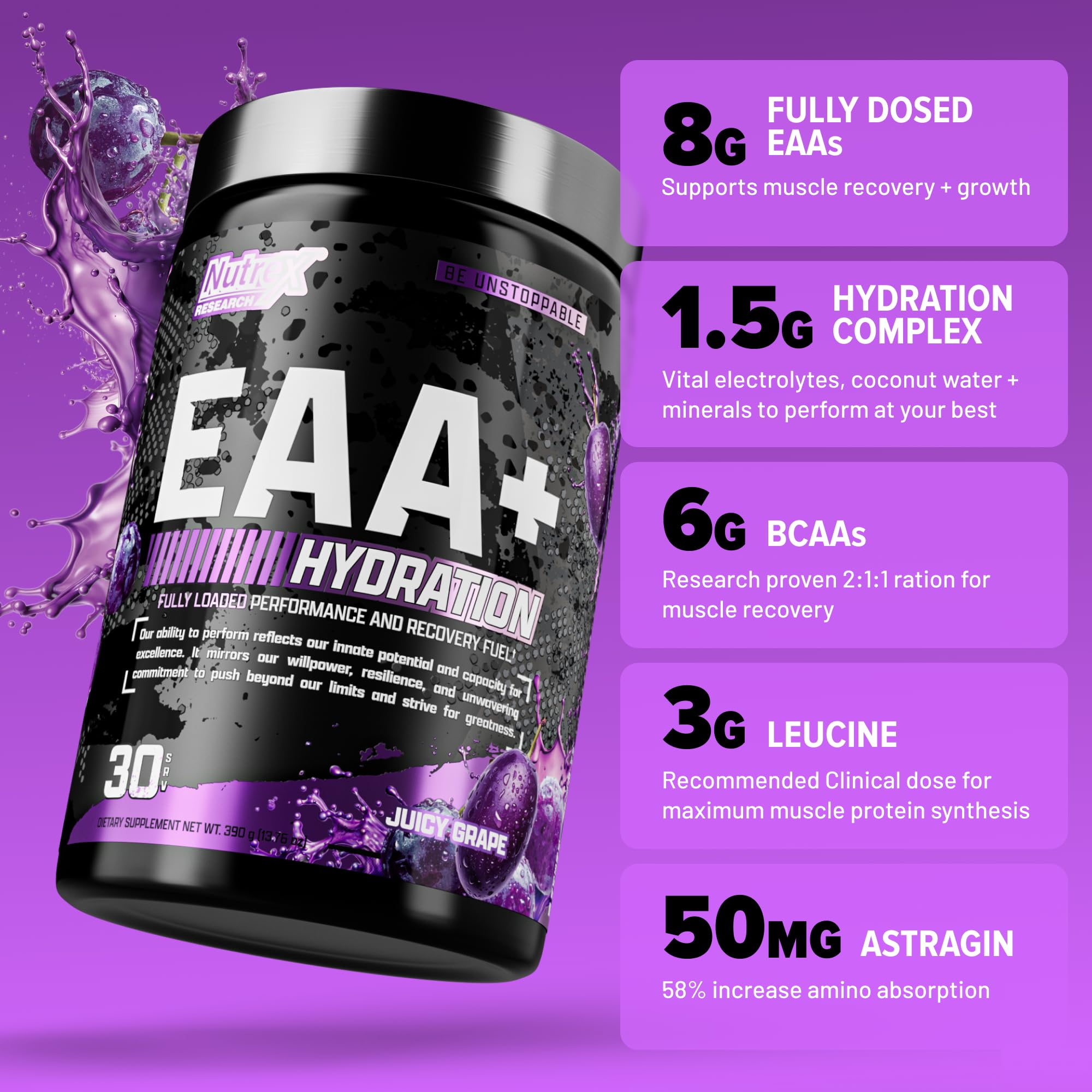 Nutrex Research EAA Supplement nutrition facts