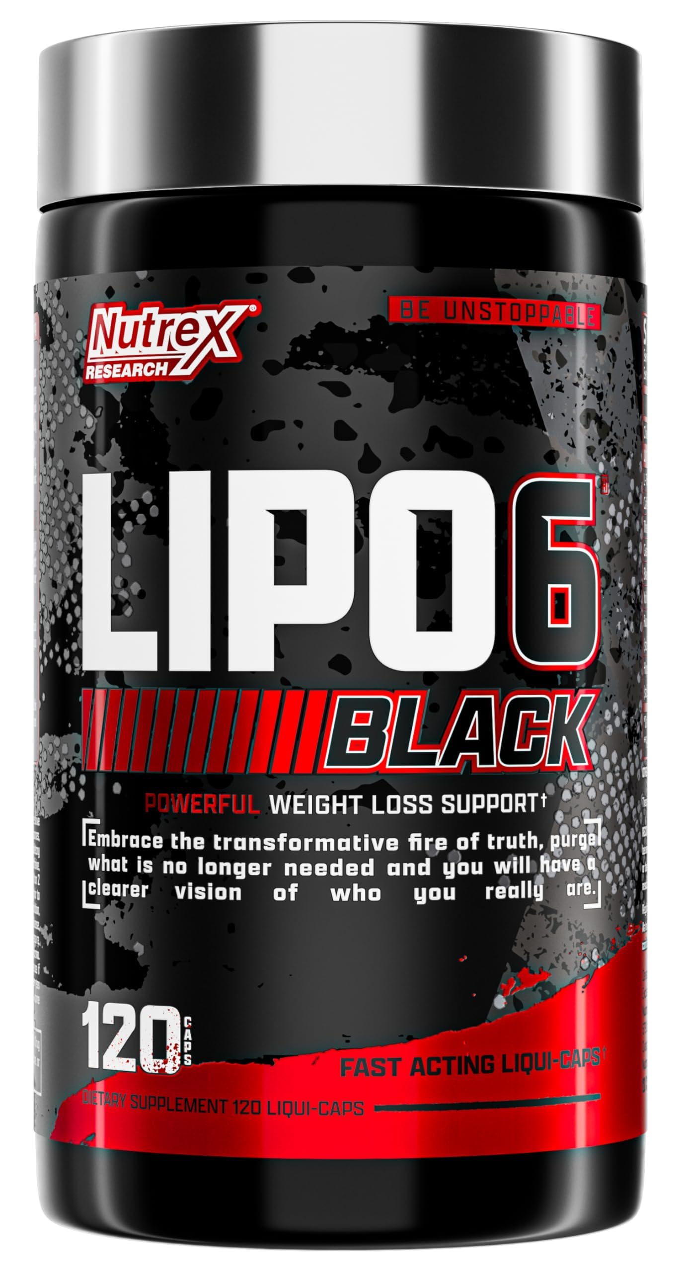 Nutrex Research LIPO 6 BLACK Fat Burner front view
