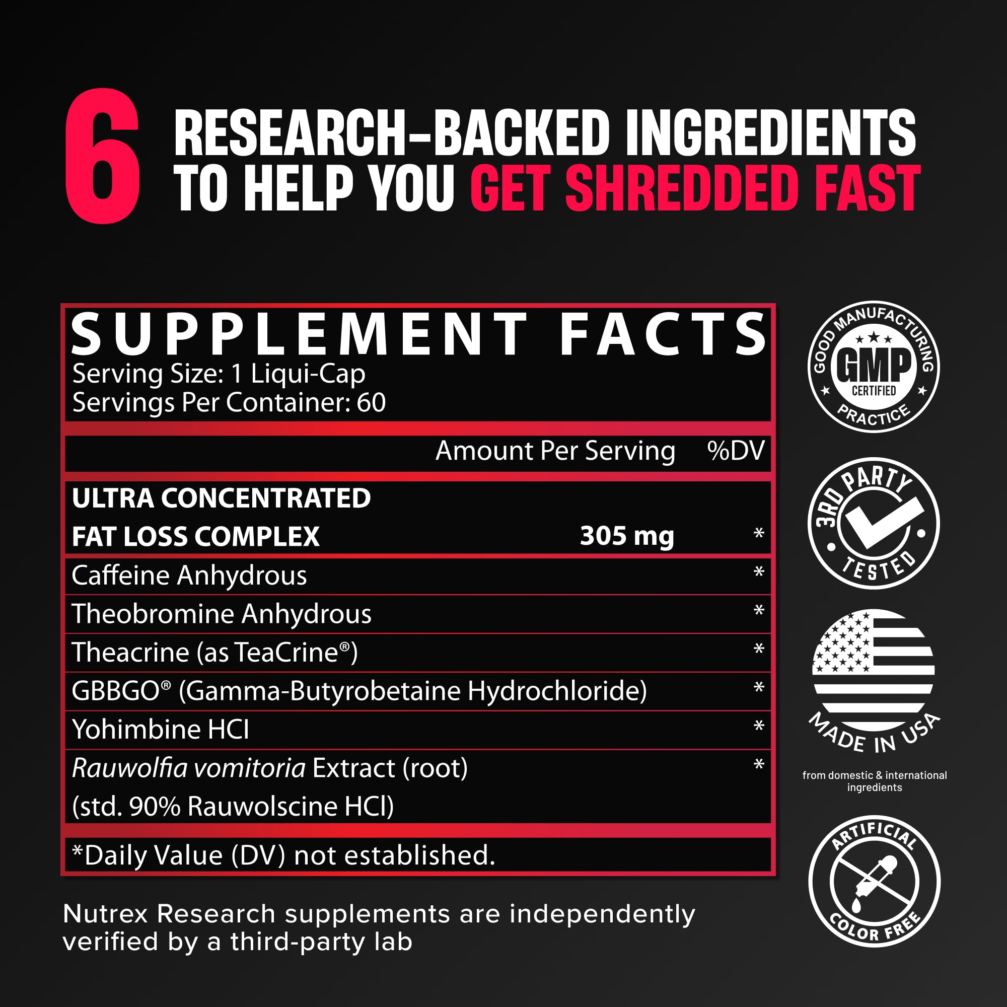 Nutrex Research LIPO 6 BLACK Fat Burner packaging