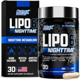 Nutrex Research LIPO-6 Black Nighttime supplement front view