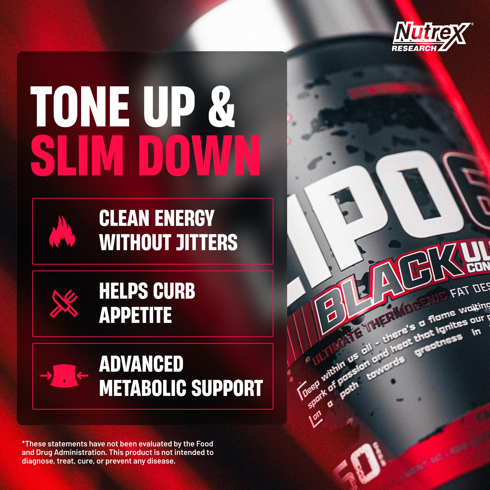 Nutrex Research Lipo6 Black Ultra Concentrate bottle side view