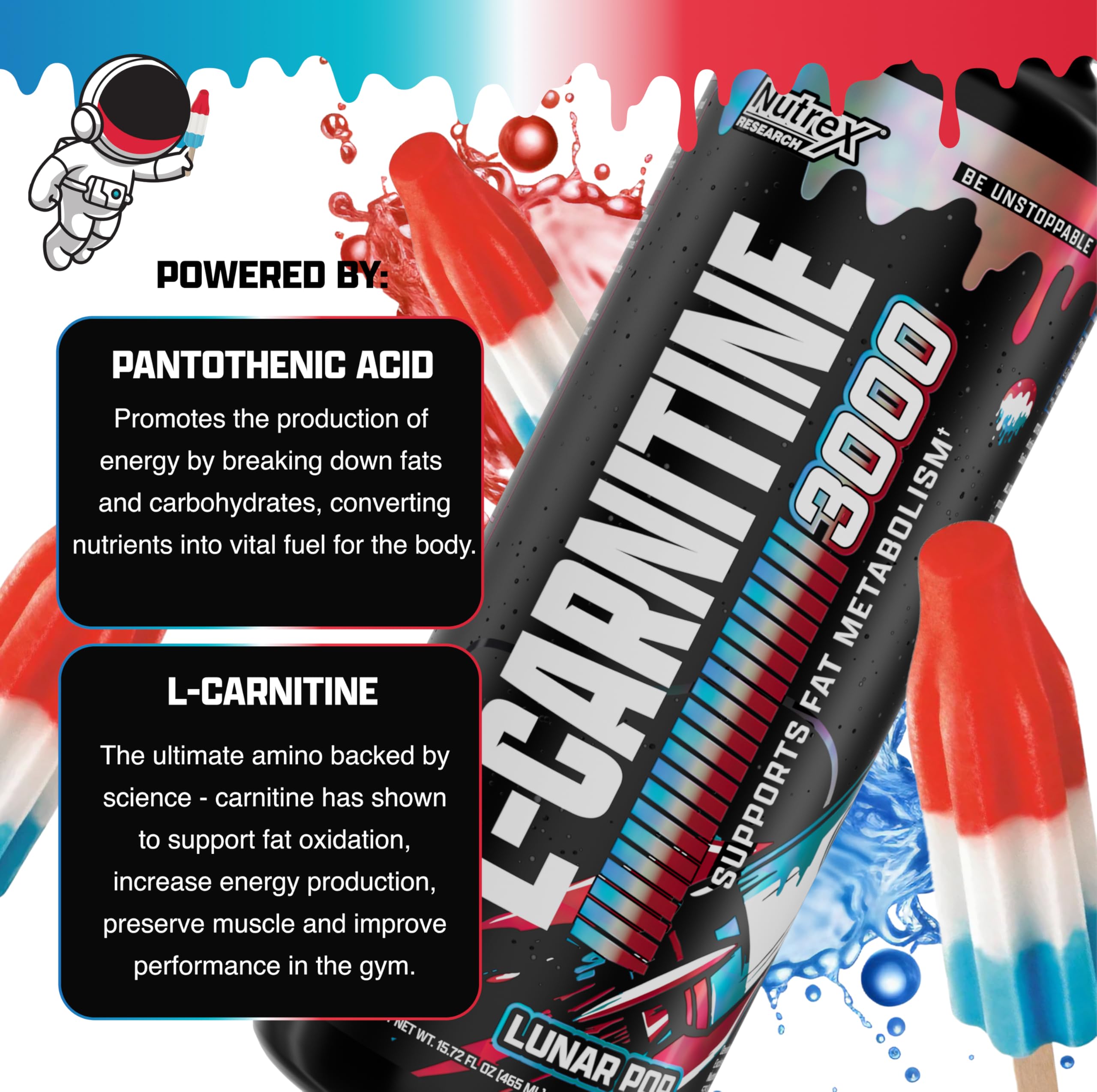 Nutrex Research Liquid Carnitine 3000 bottle with cap open