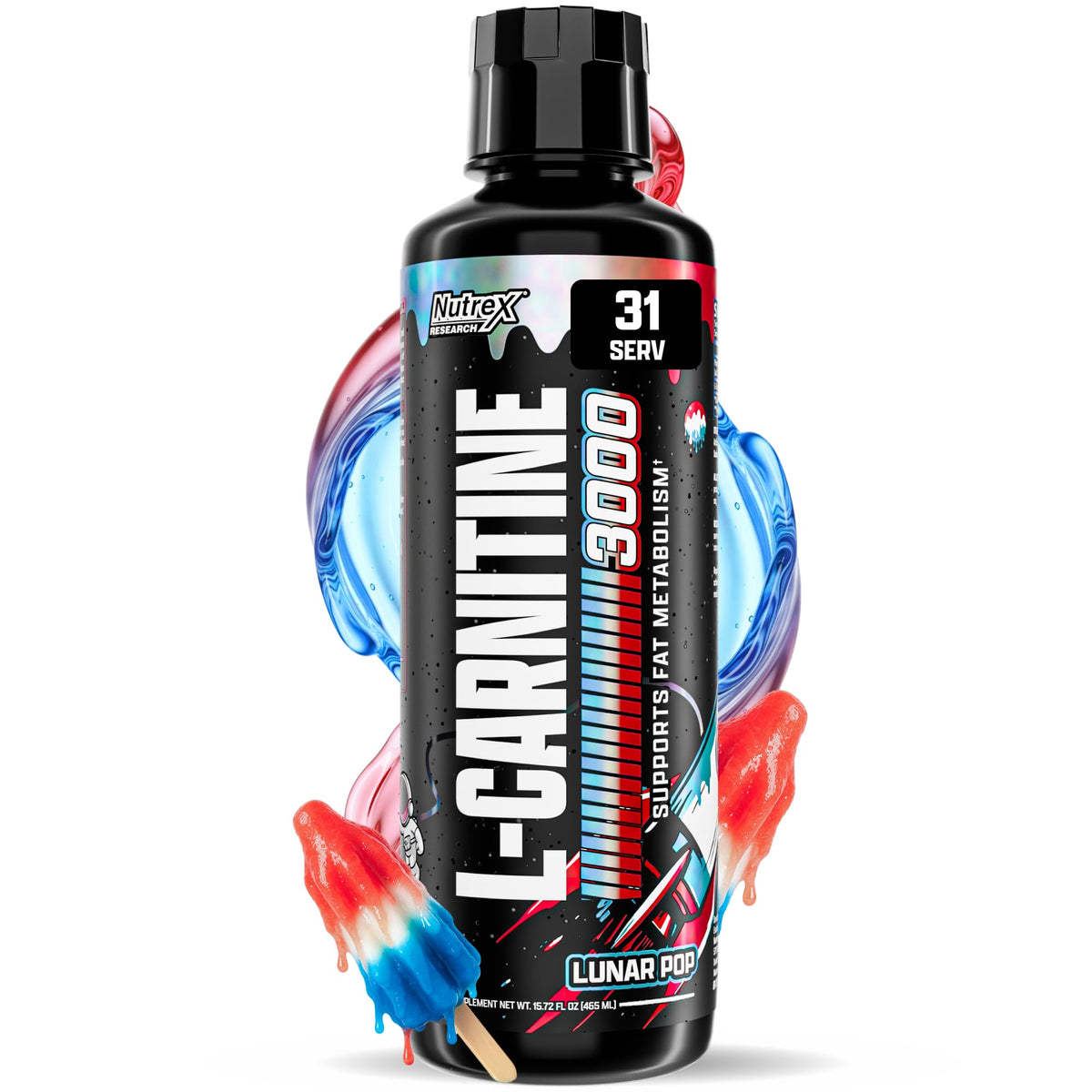 Nutrex Research Liquid Carnitine 3000 front view with label