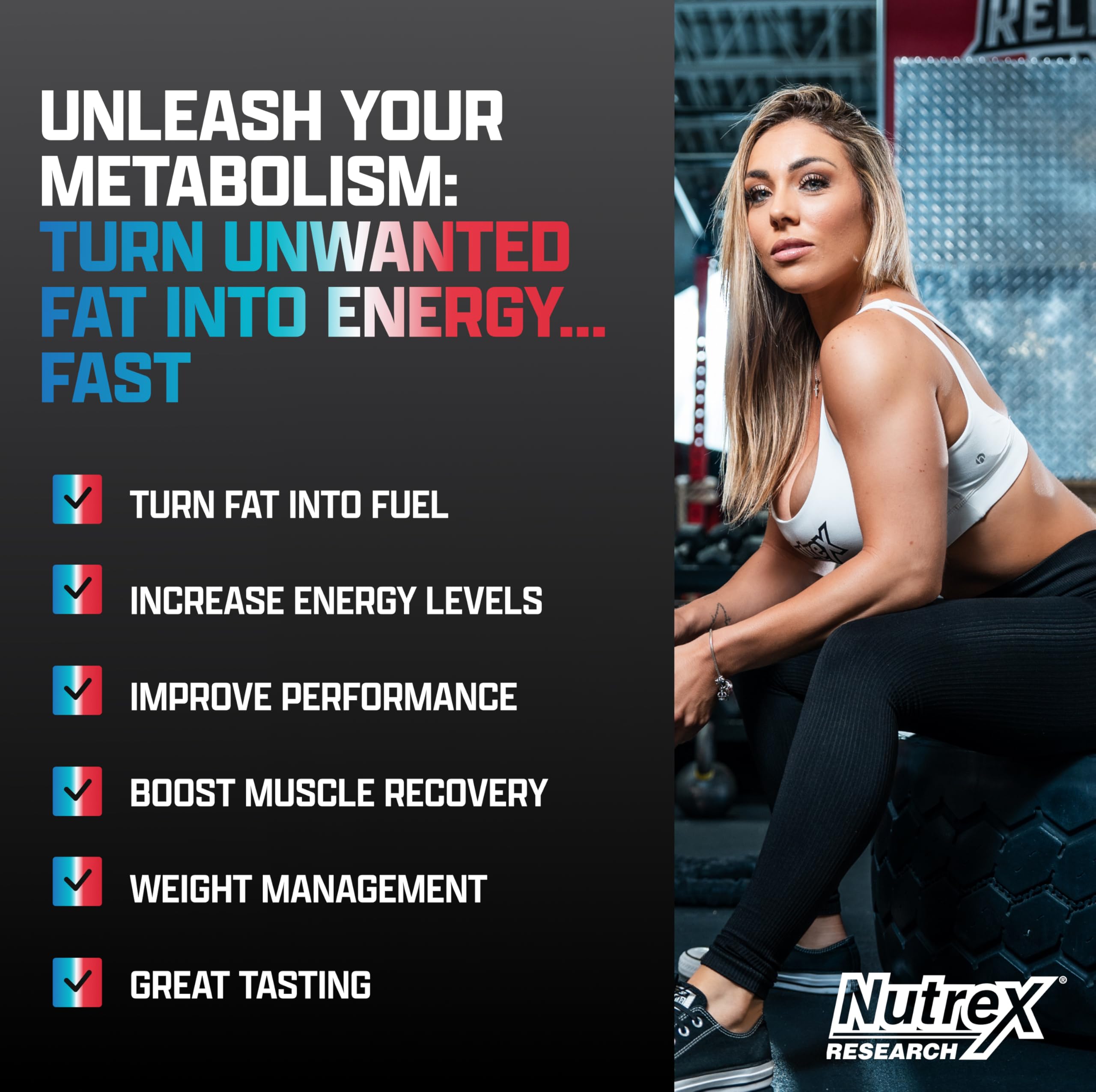 Nutrex Research Liquid Carnitine 3000 side view showing dosage