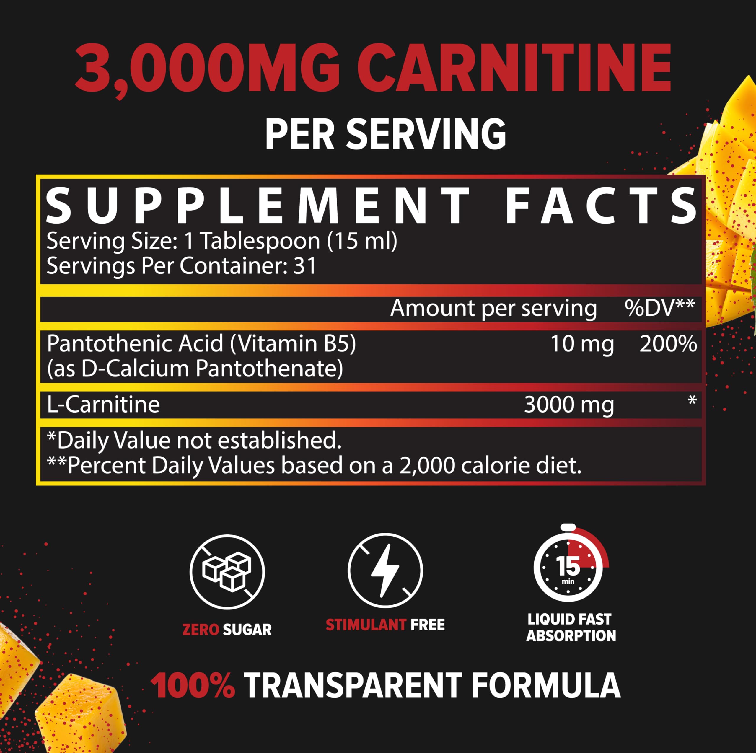 Nutrex Research Liquid L-Carnitine 454g bottle side view