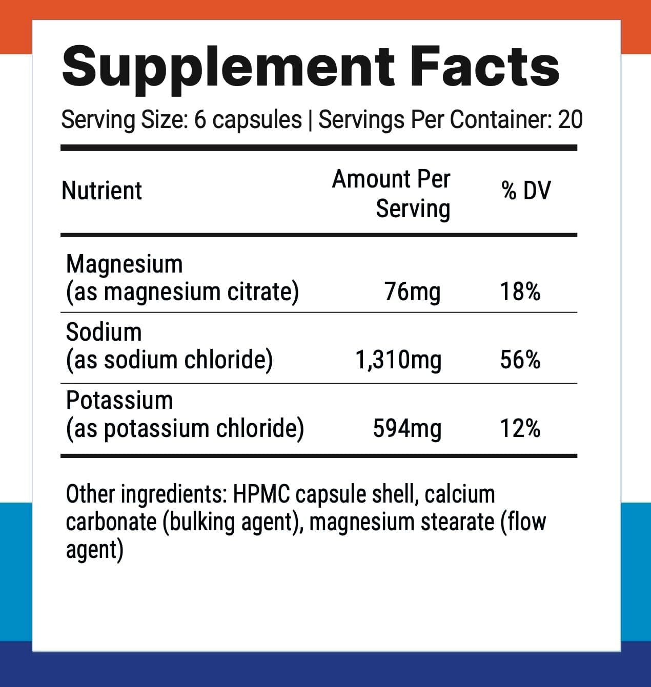 Nutri-Align Fasting Salts Electrolyte Capsules side view