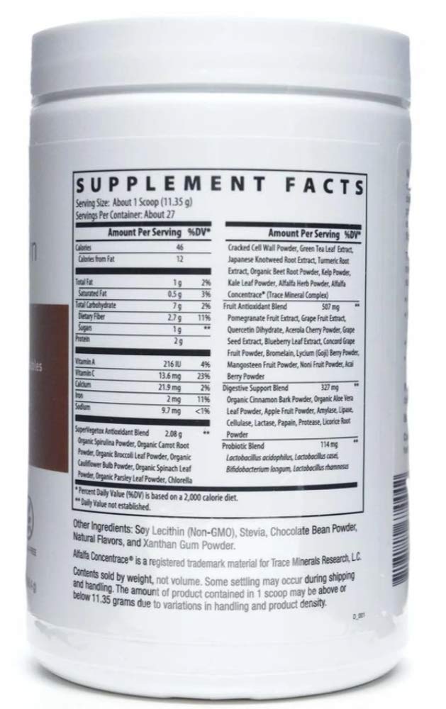 Nutri-Dyn Fruits & Greens Daily Drink 305g nutritional information