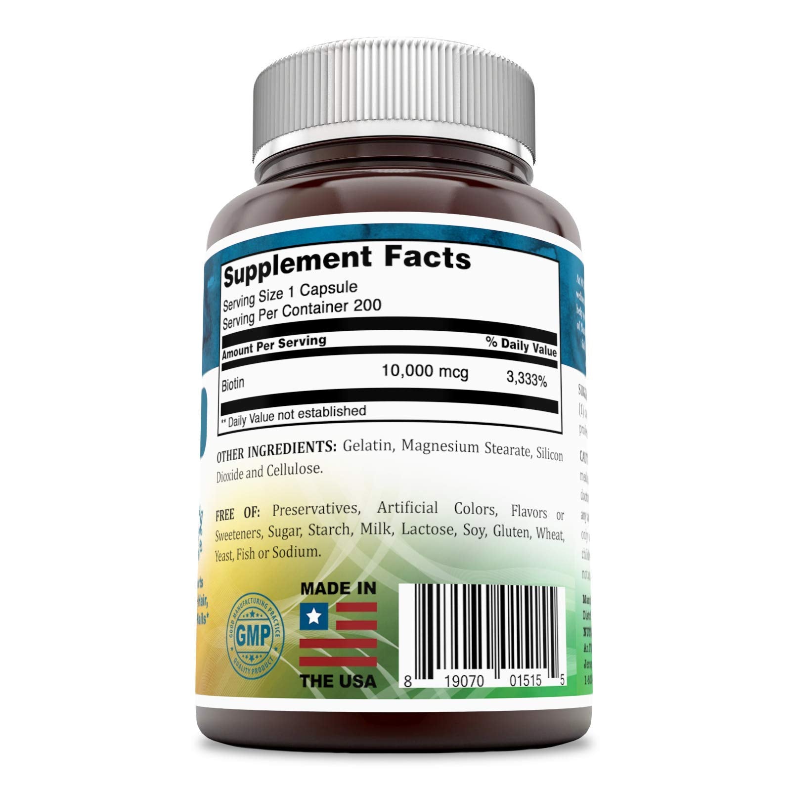 Nutri Essentials Biotin 10000 mcg capsules with packaging
