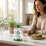 Nutri Oregano Oil Softgels with measuring spoon