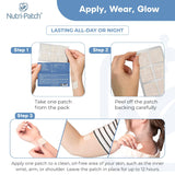 NUTRI-PATCH Chondroitin Skin Patches back view with ingredient list
