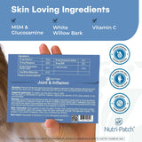 NUTRI-PATCH Chondroitin Skin Patches in a portable pouch