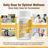 NUTRI POTENTIA Vitamin D3 & K2 soft capsules on a wooden table