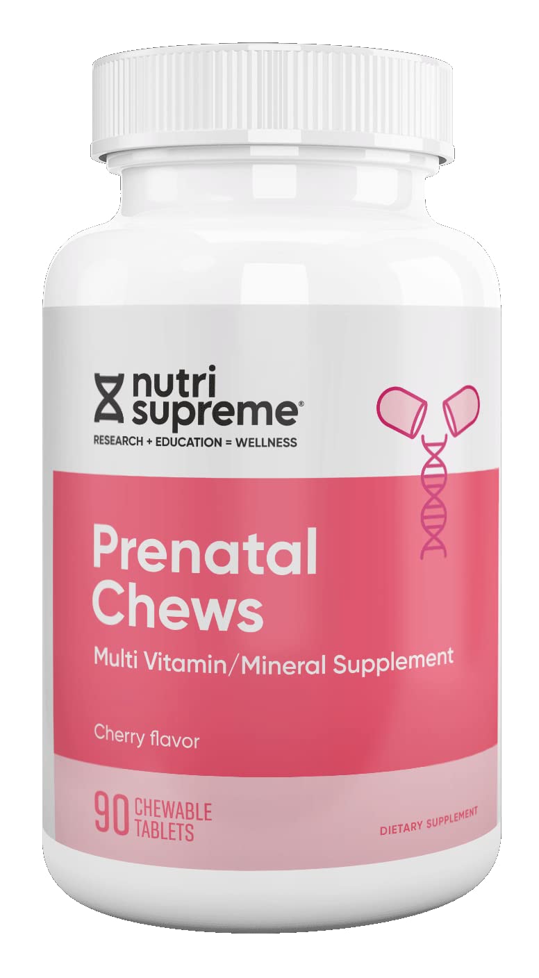 NUTRI- RESEARCH Prenatal Multi Vitamin Chewable 90 Count packaging front view