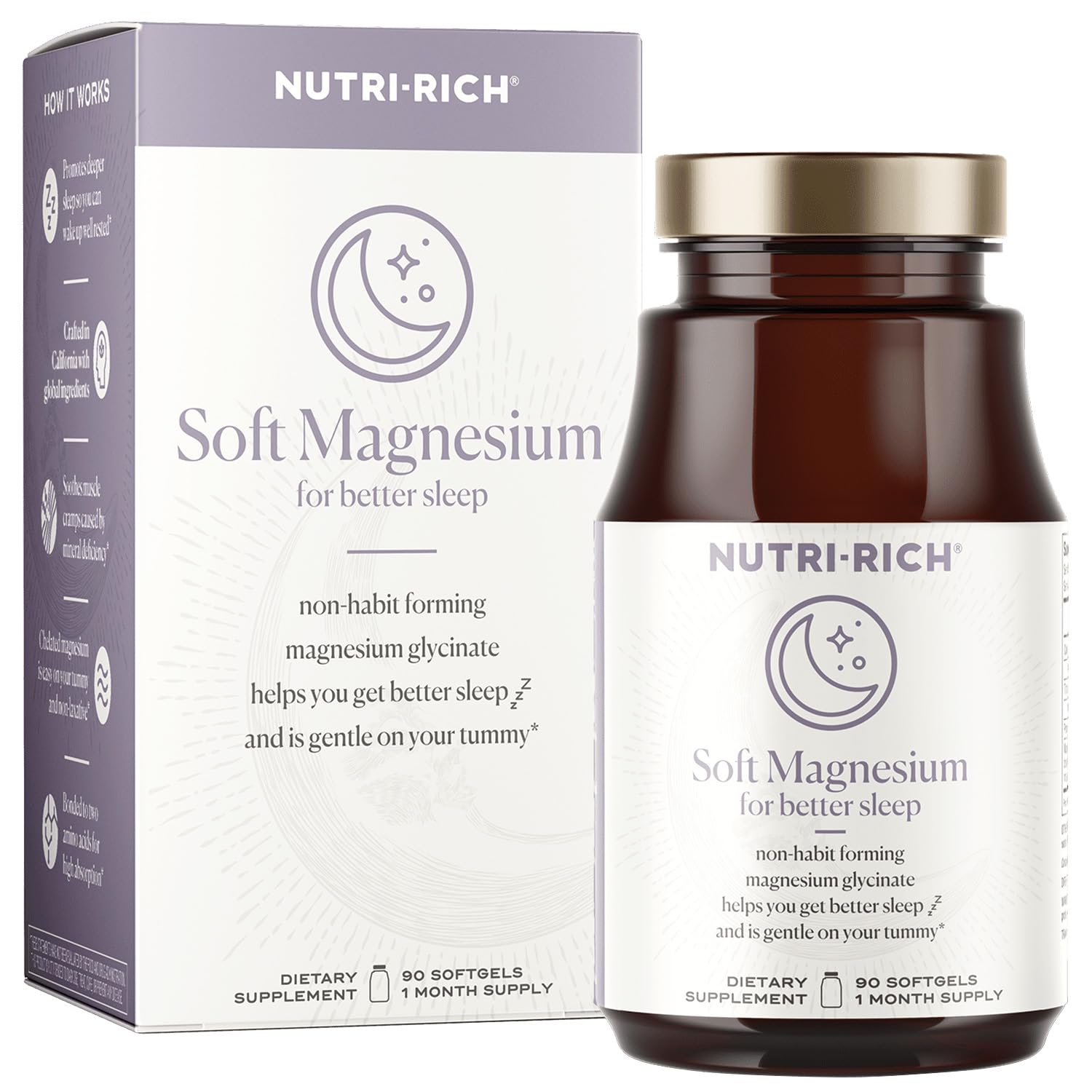 Nutri-Rich Magnesium Softgels 209g front view